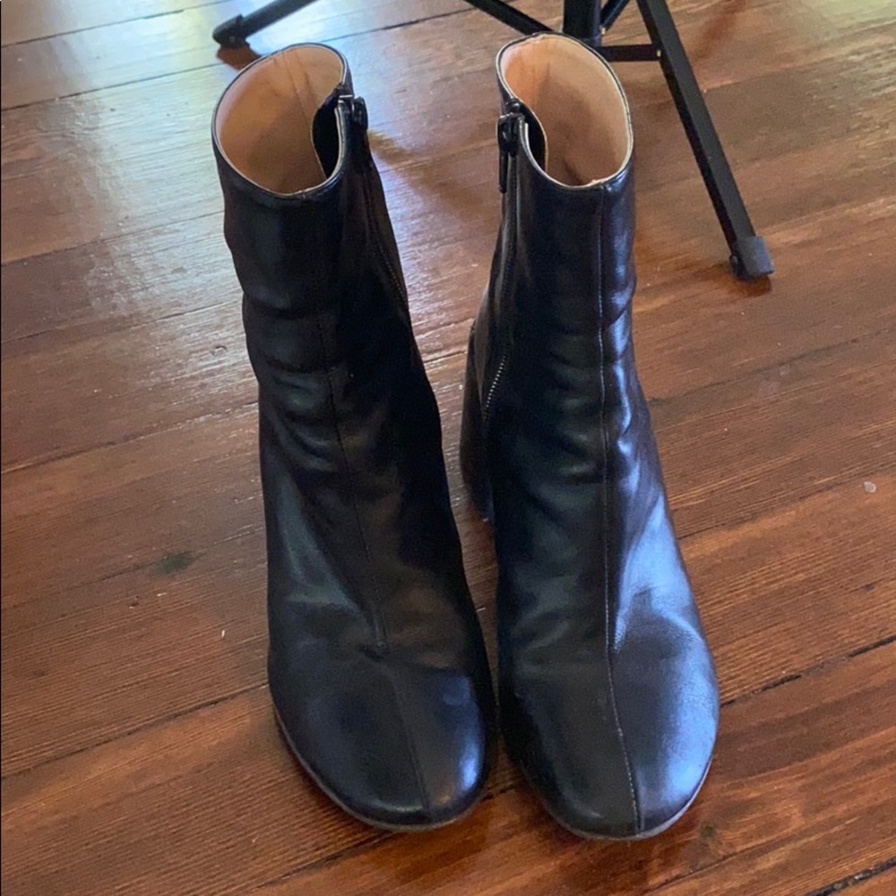 Ankle boots with chunky wooden heel from acne